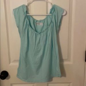 Turquoise, mint green tee